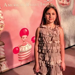 Crewcuts ruffled dusty ballet rose pink dress